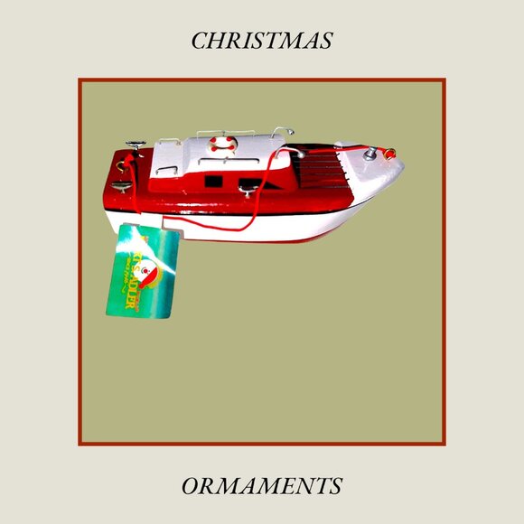 Kurt S. Adler Fishing Boat Christmas Tree Ornament Vintaged Collectable Detailed - Picture 12 of 16